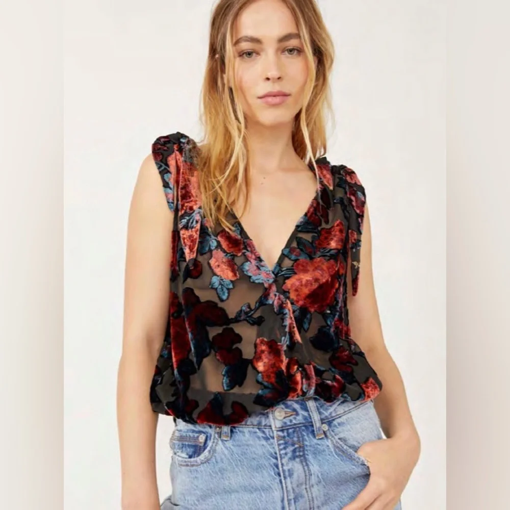 Free People Tied To You Tank-Dark Combo